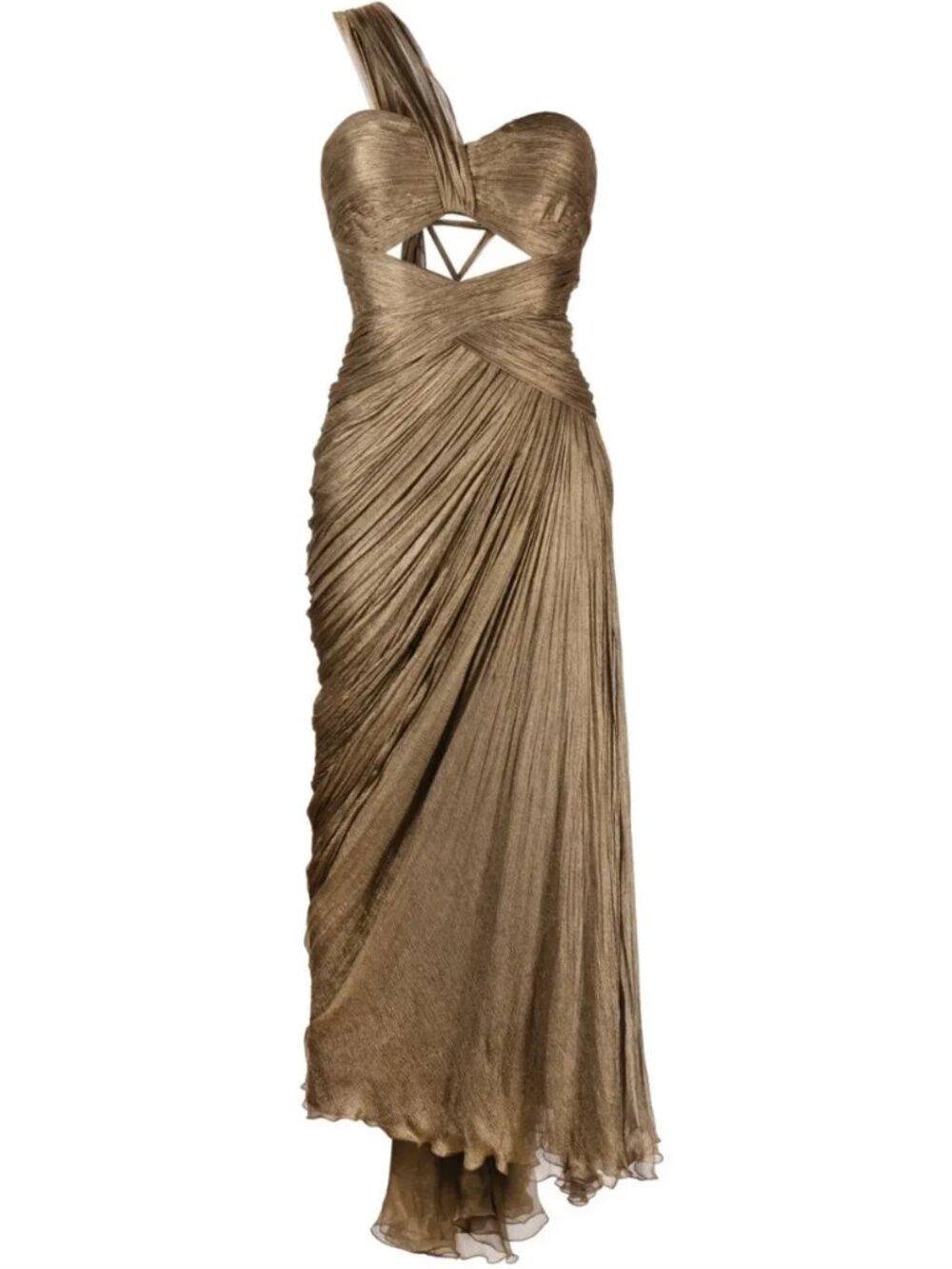 NEW Maria Lucia Hohan Amelia Sweetheart Gown Obsidian Bronze Metallic Brown XXL